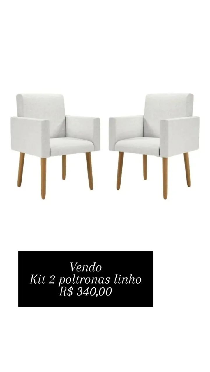 Vendo Kit poltronas em linho