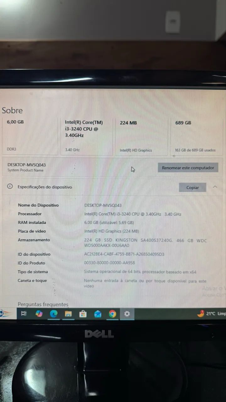 Computador I3 completo com monitor 19pol - Foto 2