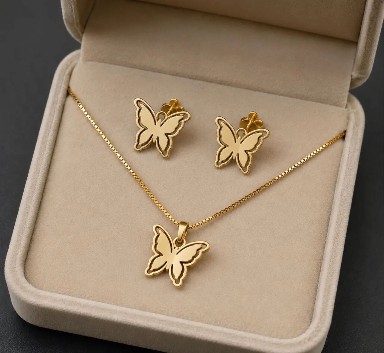 Conjunto Butterfly em Ouro 18K 750