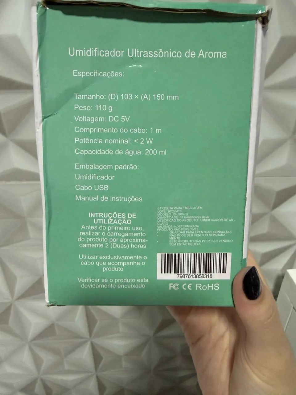Umidificador de ar e aromatizador com led  - Foto 4