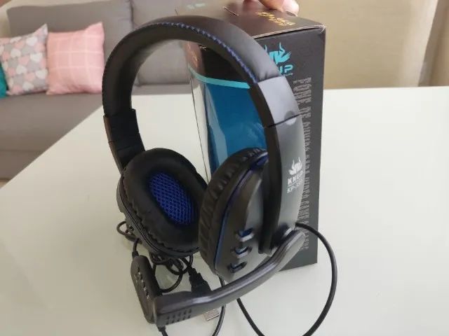 Headset Usb Gamer Knup Para Pc Ps3 Ps4 Led - Foto 5