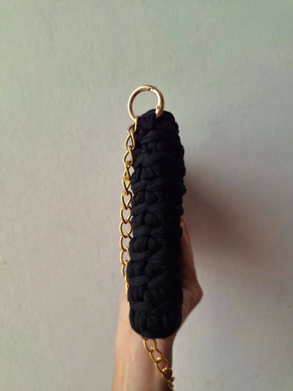 Bolsa de crochê fio de malha pequena - Foto 4