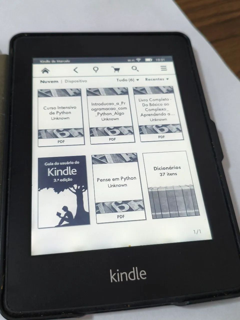 Kindle paperwhite com luz e capinha e cabo - Foto 2