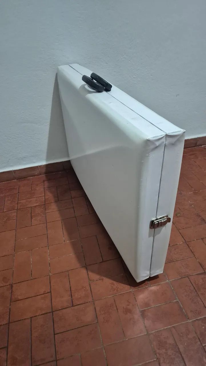Maca Dobrável 180x65 Branca com Rodinha - Atendimento Estética Massagem - Foto 4