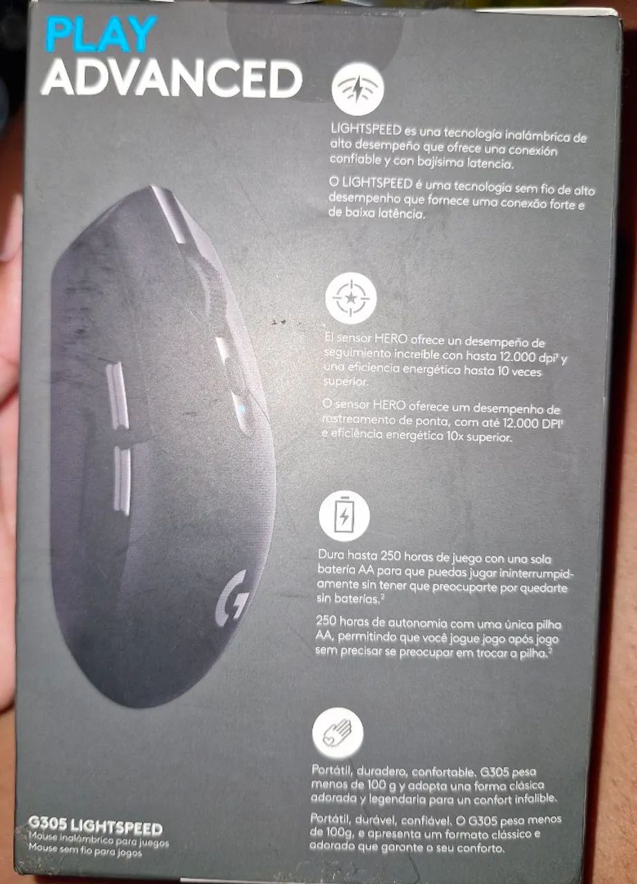Mouse G305 gamer, sem fio  - Foto 3
