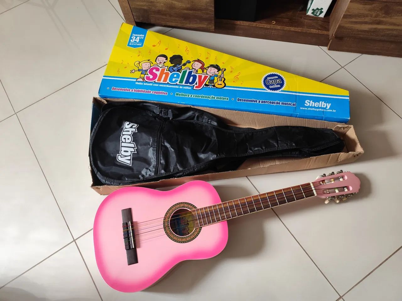 Violão juvenil rosa  - Foto 4