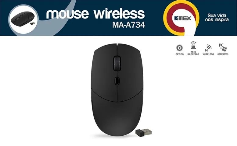 Mouse Sem Fio Wireless Ma-a734 K-mex *ENTREGA GRÁTIS*