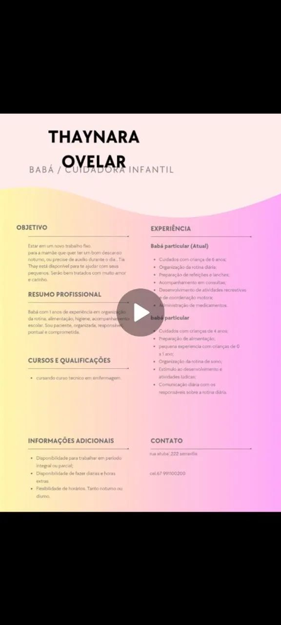 Procurasse emprego de babá 
