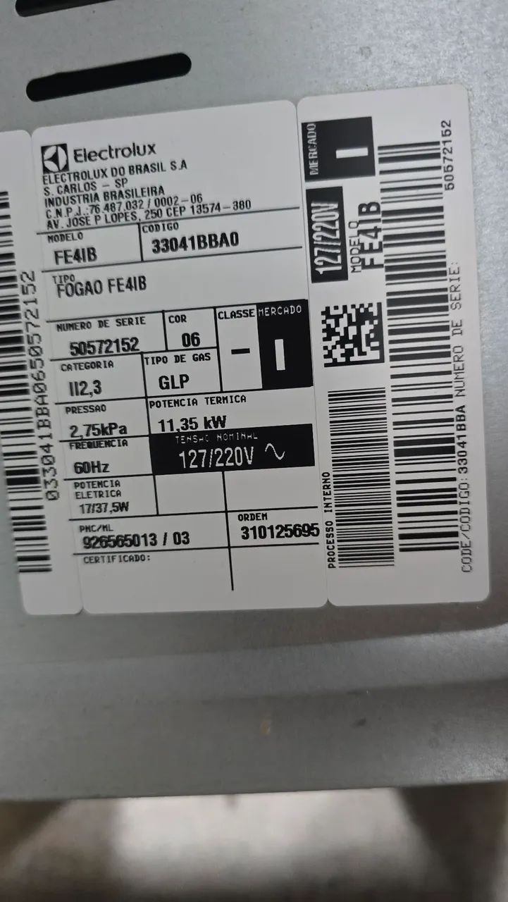 Fogão Electrolux 2025