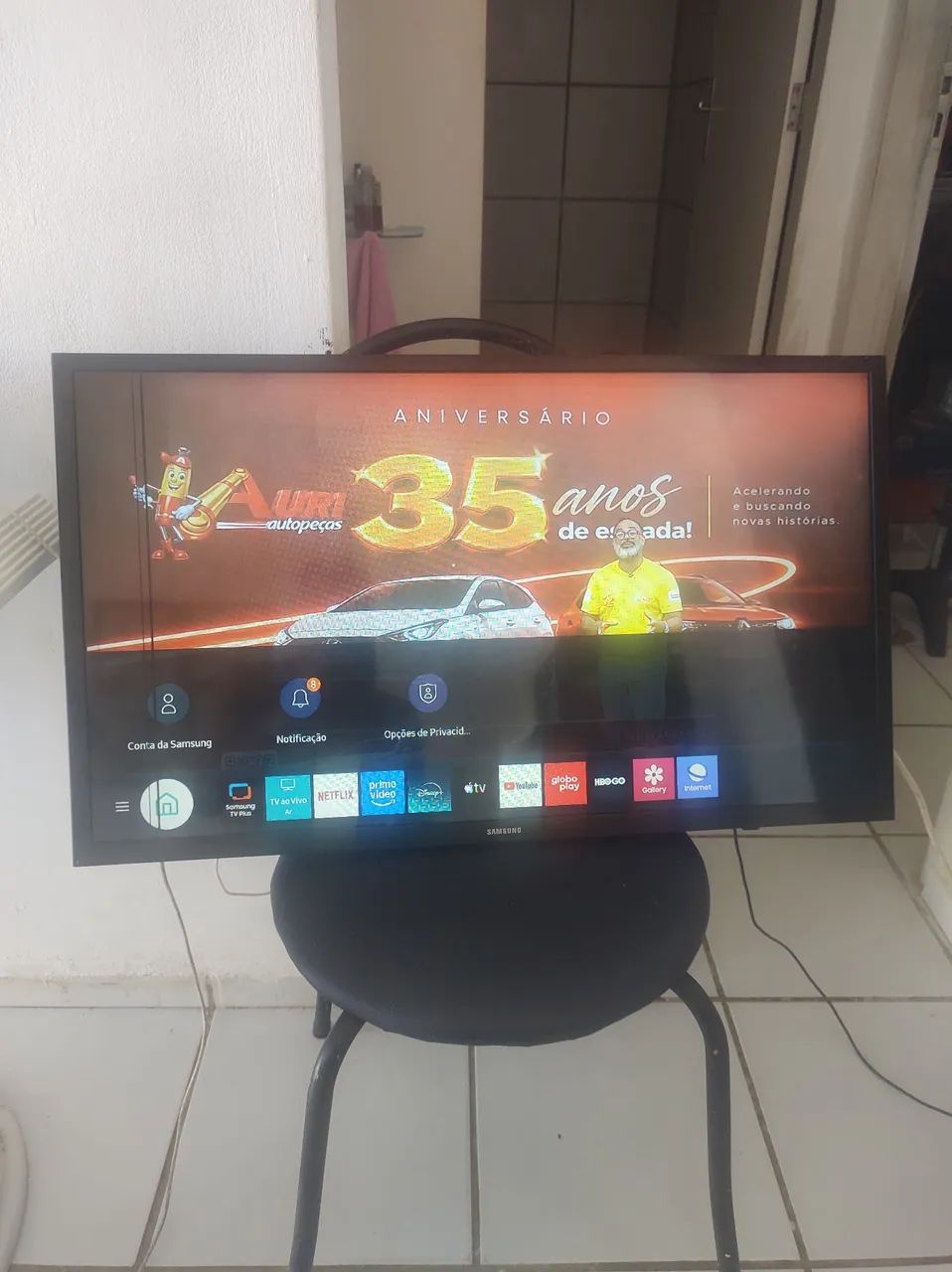 Tv Samsung 32esmat com controle sem pé  - Foto 3