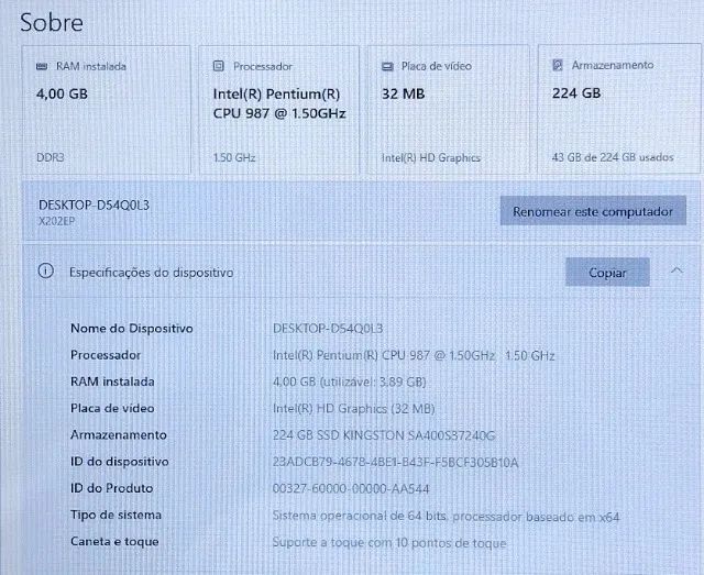 Notebook Asus X202E - Foto 3