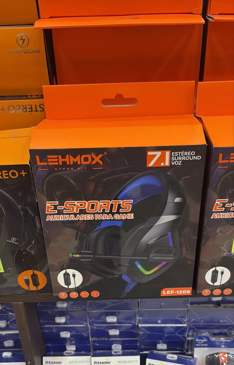 Headset gamer com fio - Frete Grátis 