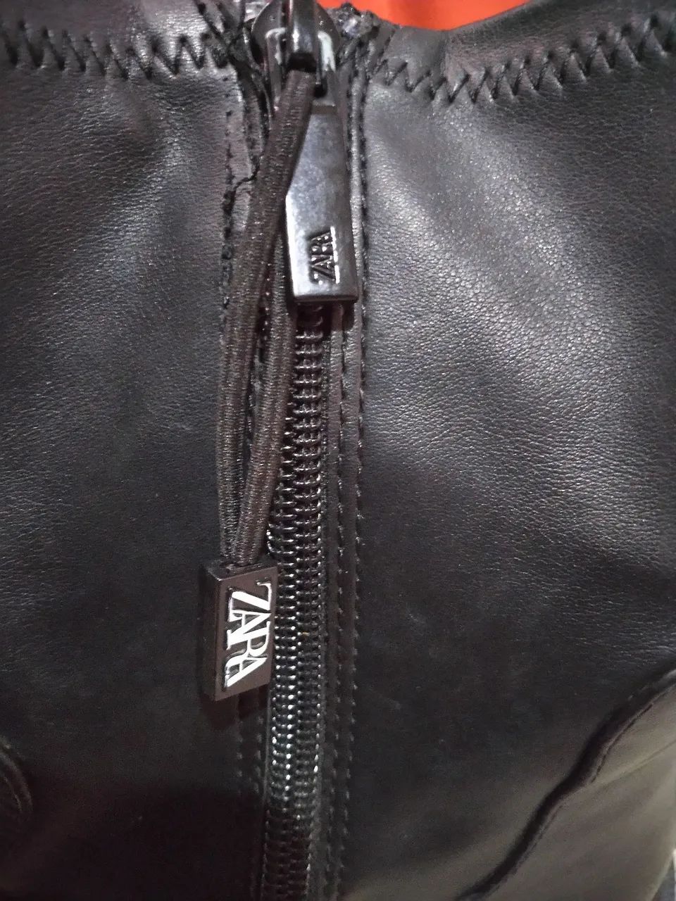 Bota Tratorada Zara Cano Médio Com Zíper  - Foto 5