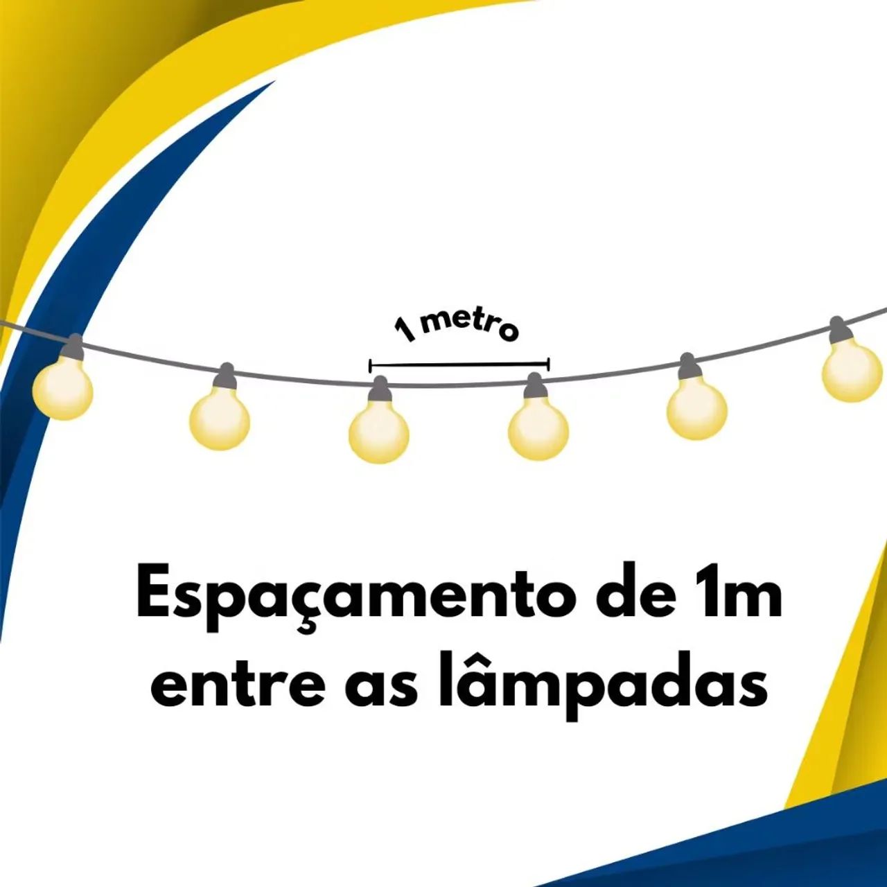Varal 15 Metros com lâmpada incandescente  - Foto 4