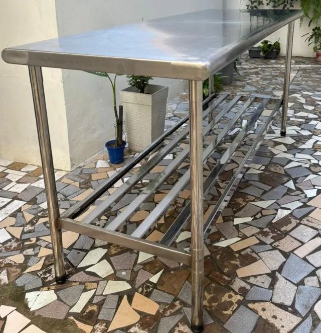 Mesa Inox Industrial IMECA Profissional com Grade Inferior - Foto 2