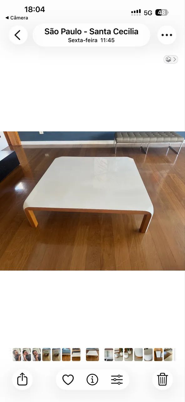 Mesa de centro quadrada laqueada - Foto 4