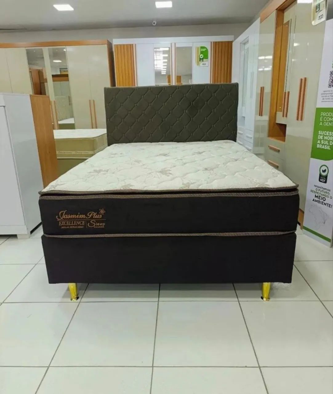 Cama casal com pillow _ Molas ensacadas  - Foto 2
