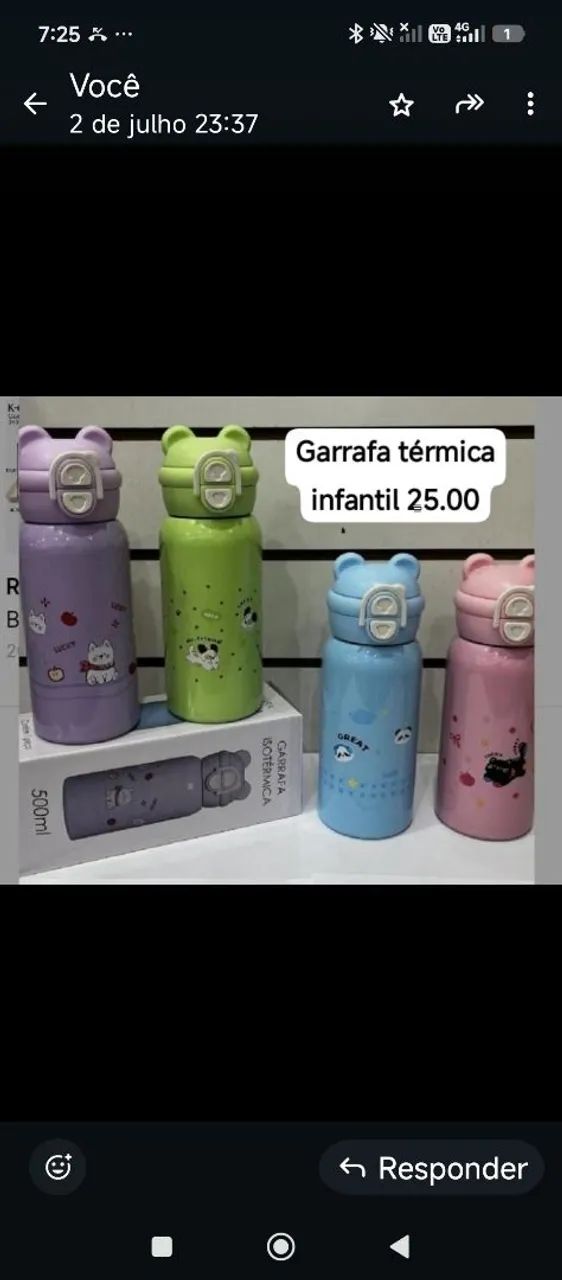 Garrafa térmica Infantil inoxidável 
