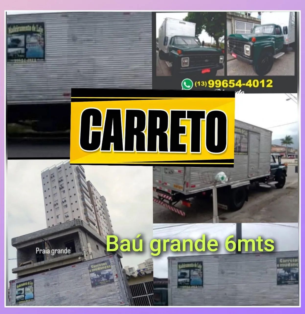 Mudanças e carretos no litoral *Baú grande*