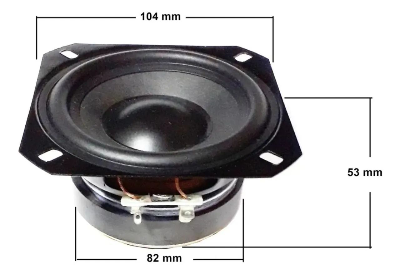 2 pares alto falante Midbass 4 polegadas 8ohms 50w rms - Foto 3