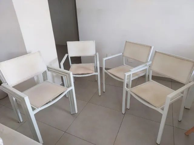 06 Cadeiras em alumínio e telado - Foto 5