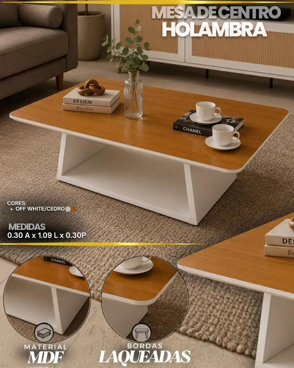 Mesa de centro Holambra 