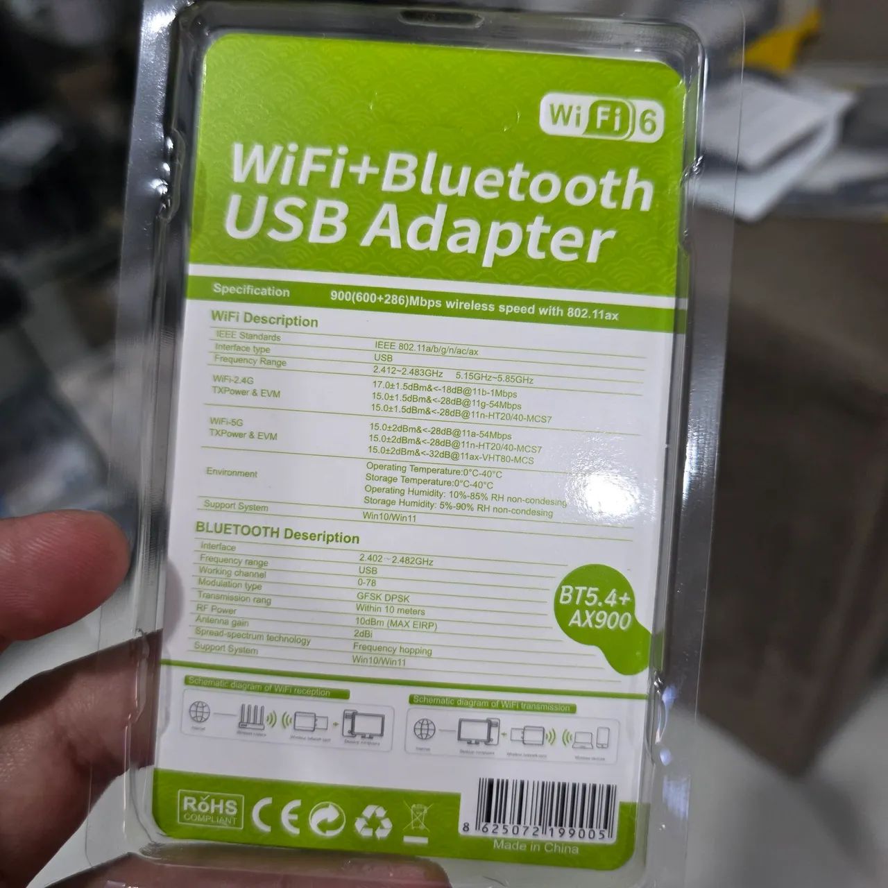 Adaptador USB Wifi + Bluetooth para Computador, Pc Gamer, Notebook, AMD, Intel, Desktop - Foto 2