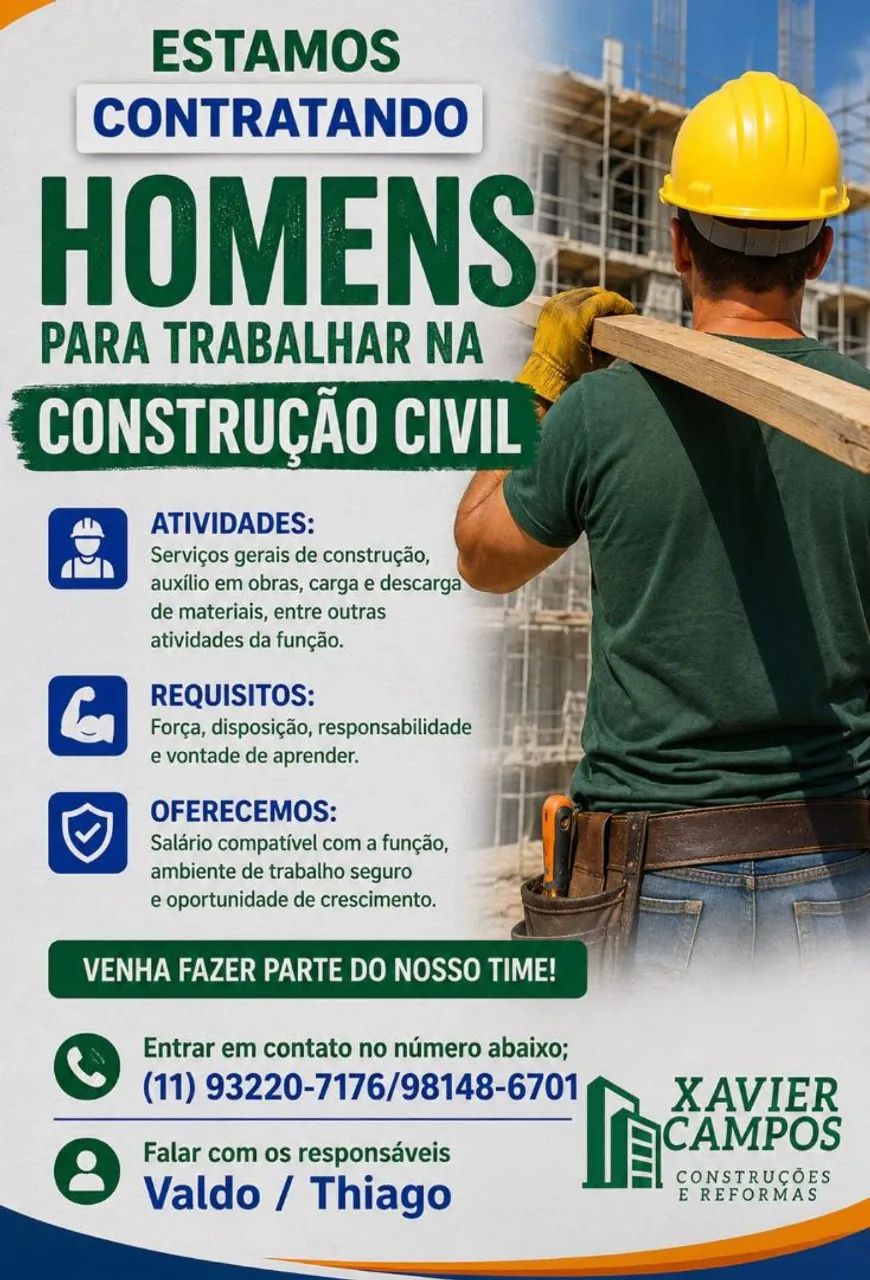 Vargas de emprego. 