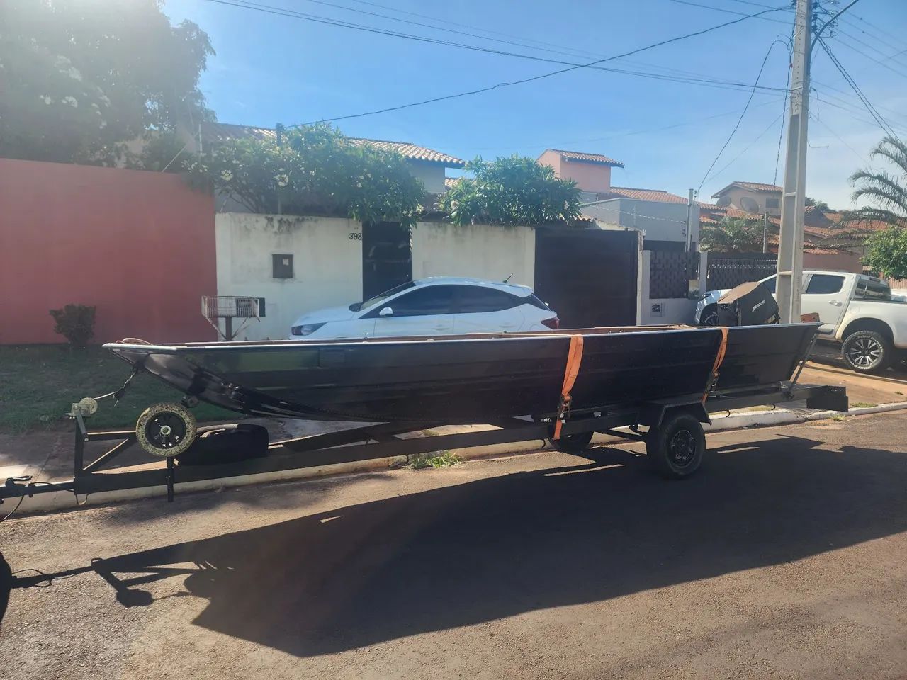 Barco 6m + motor 50hp + carreta - Foto 5