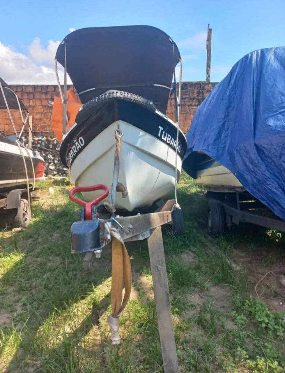 Bote 4,40m com motor evinrude 30hp e carreta  - Foto 2