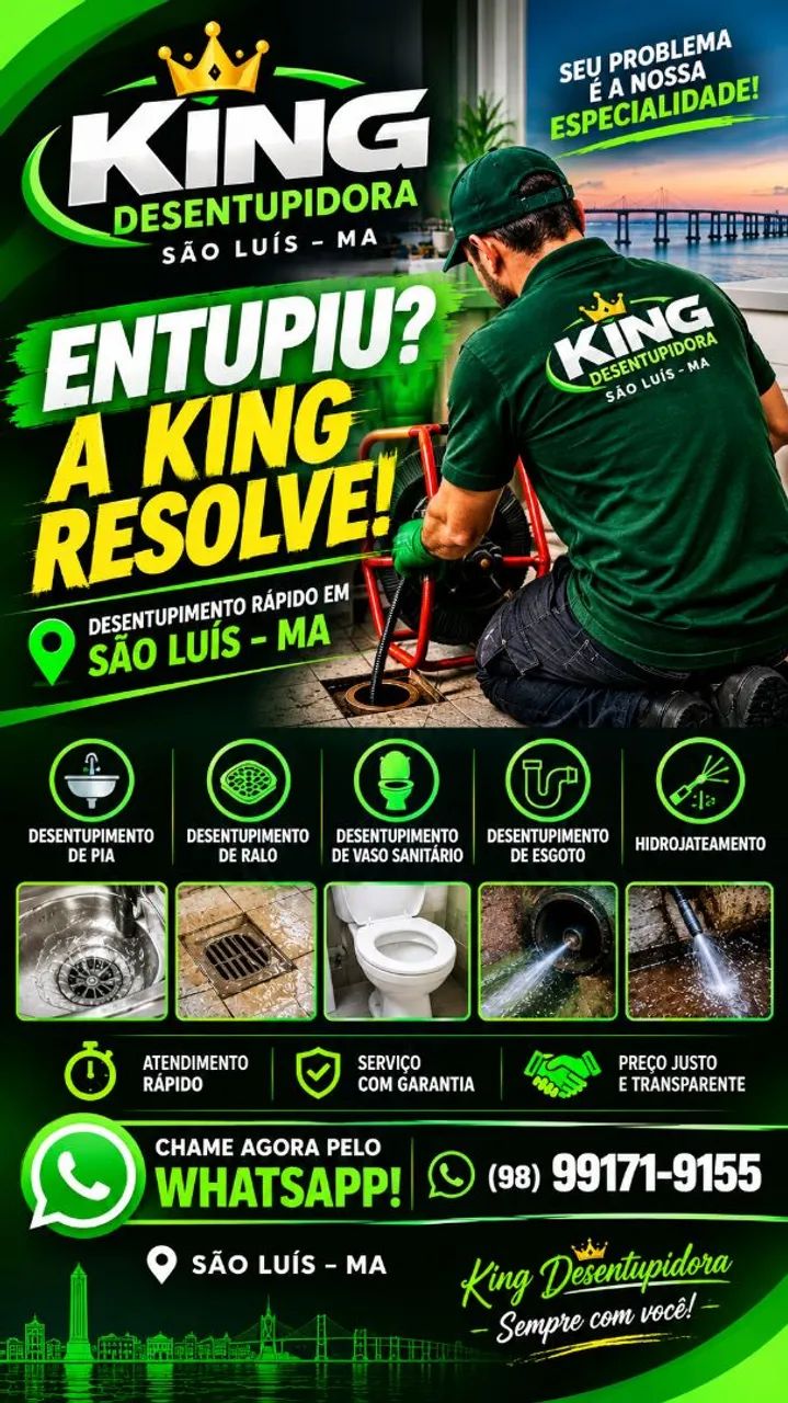 DESENTUPIDORA KING ATENDIMENTO 24HS