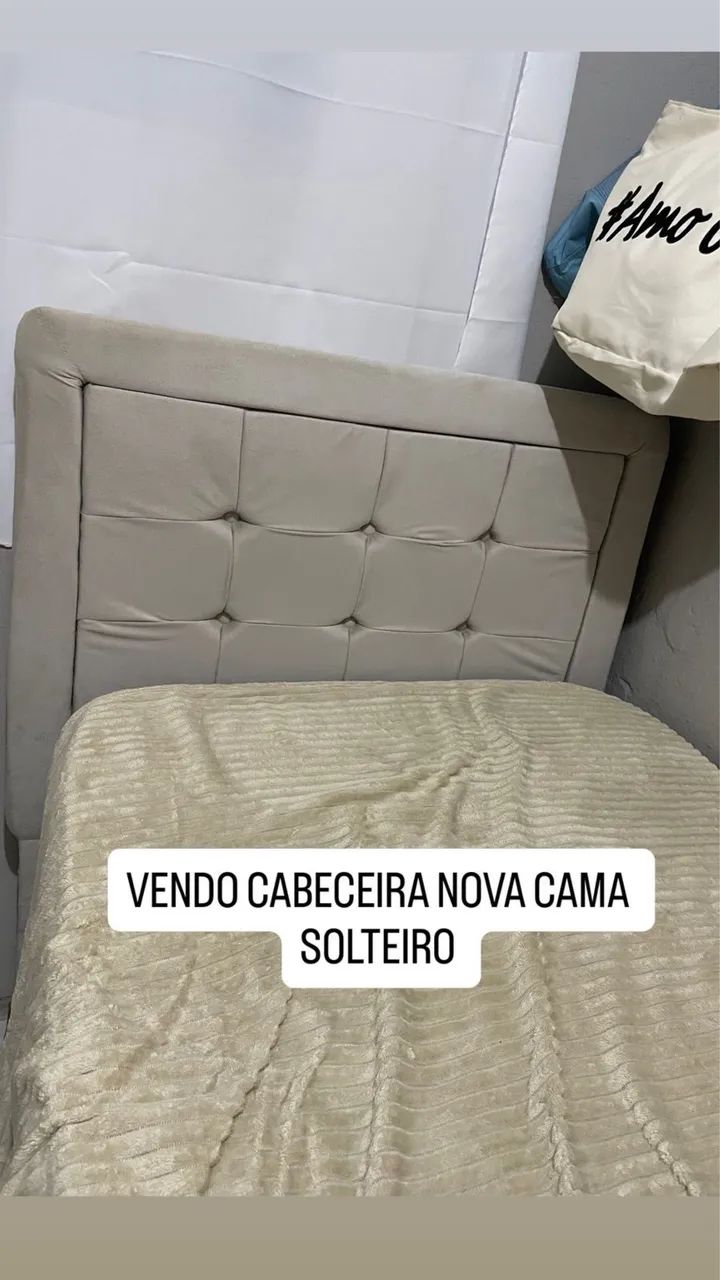 vendo cabeceira nova| cama solteiro 