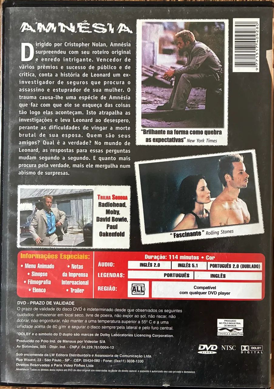 DVD - AMNESIA - Foto 3