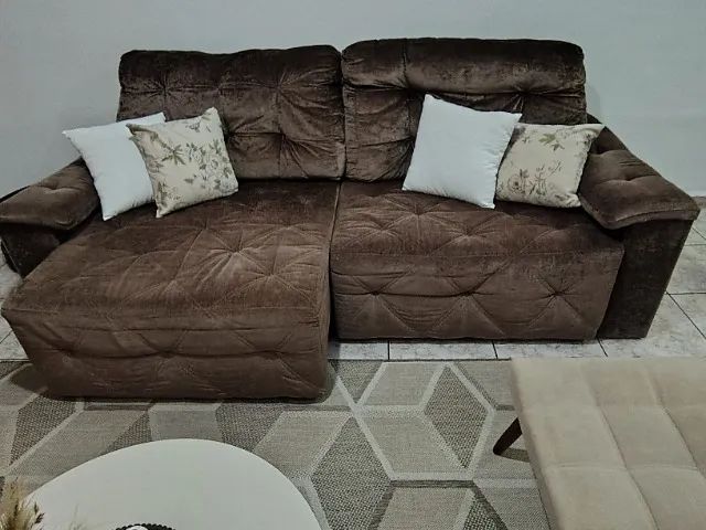 Sofá 3 Lugares Retrátil e Reclinável Muito Conservado 