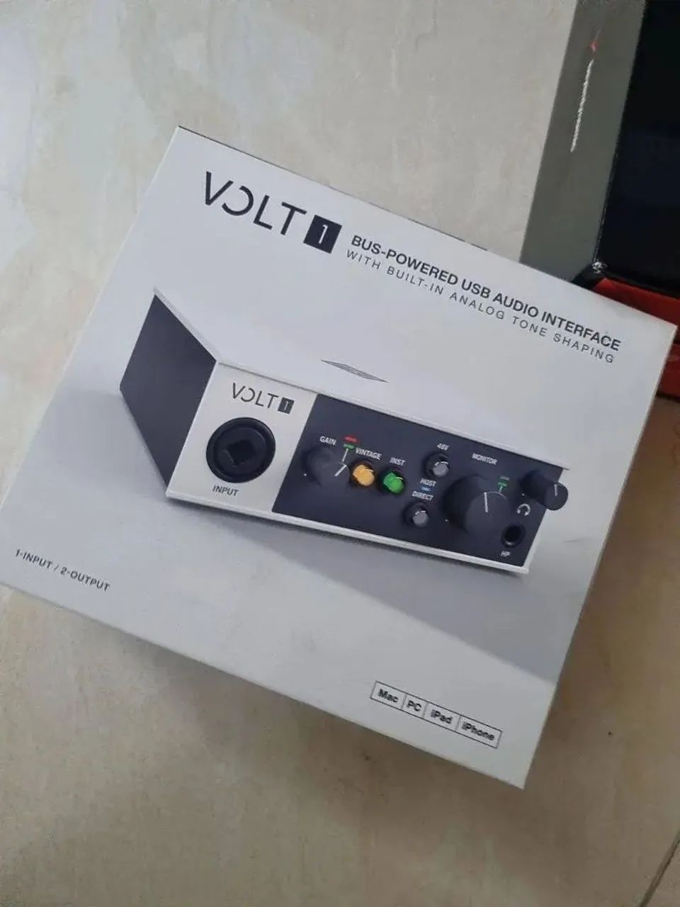 Interface de audio Universal Volt 1 com cx, manuais, etc - Foto 2