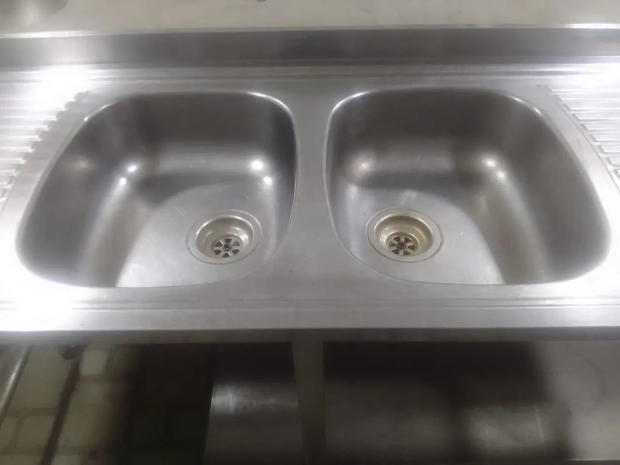 Bancada Cozinha 2 Cubas com 2 Cubas 1,60m X 60cm