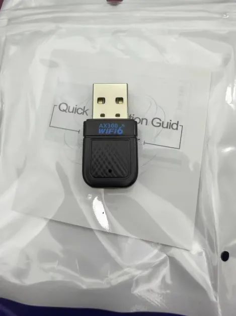Placa de Rede USB WiFi6 Sem Driver, Receptor de Sinal WiFi 300M, Placa de Rede para Comput