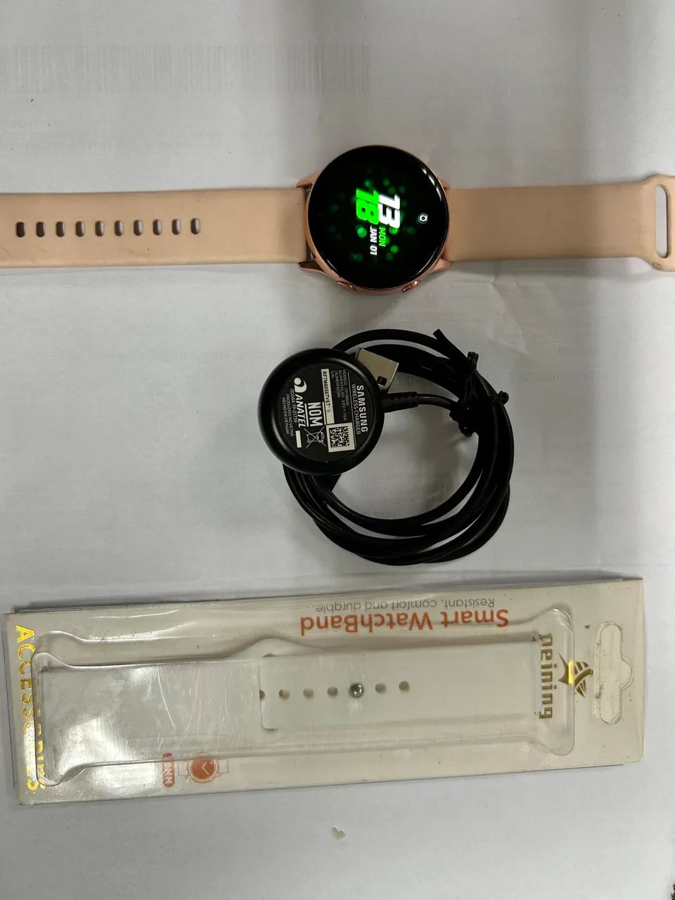 smartwatch samsung galaxy watch active 4gb bluetooth touchscreen rosa - Foto 3