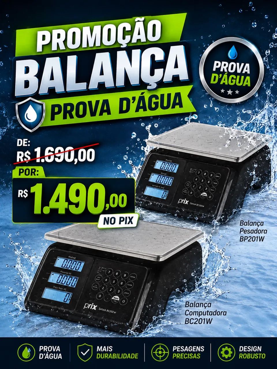 Balança Prix prova d?água 