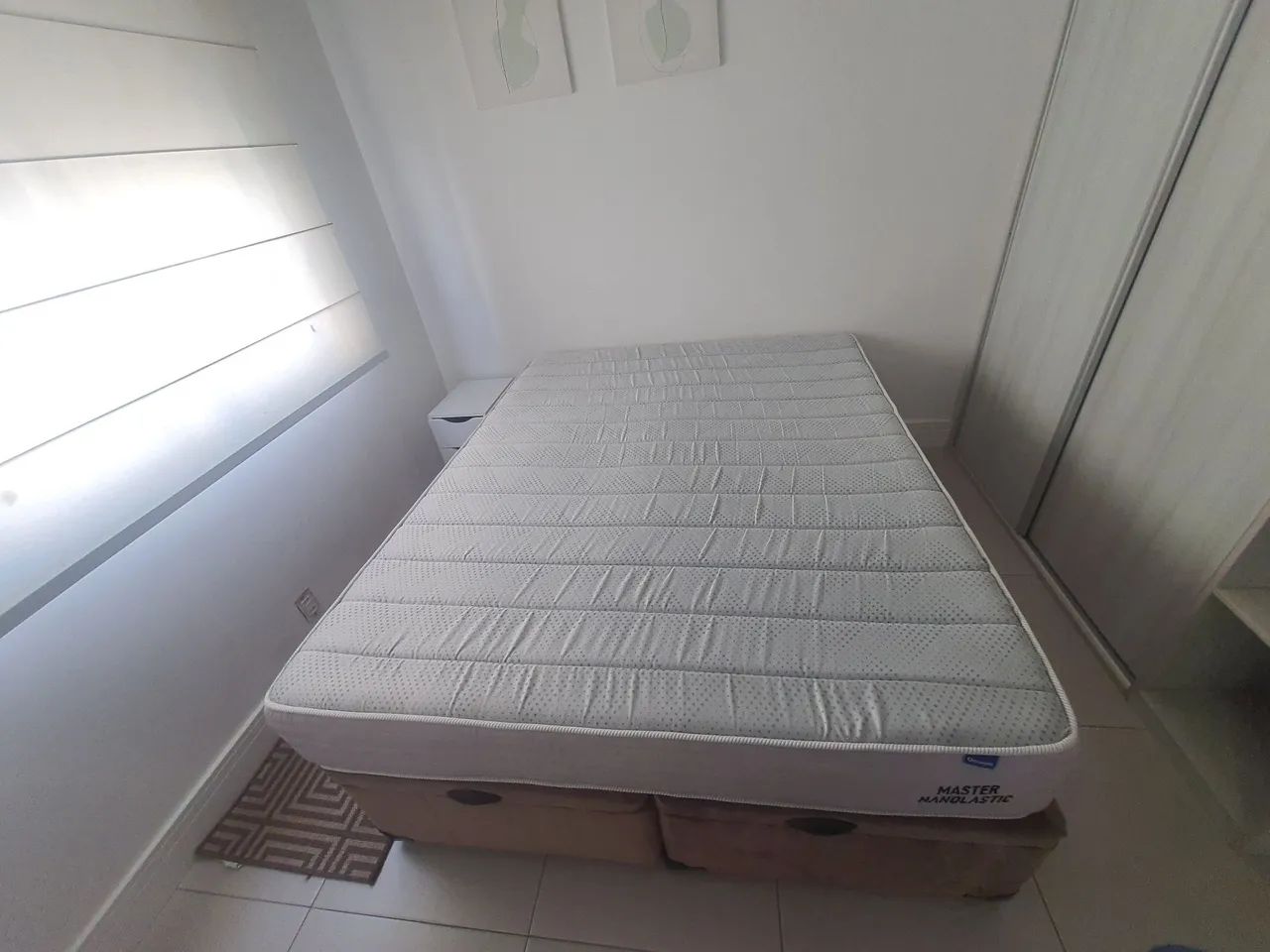 Cama de casal baú queen size com colchão ortobom - Foto 5