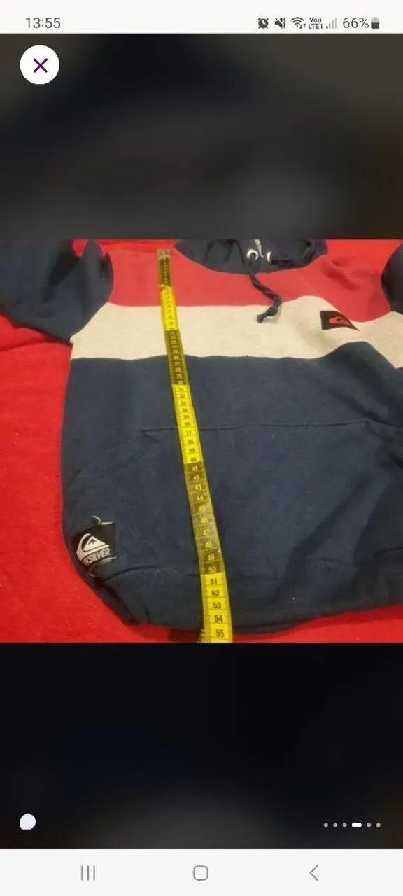 Casaco de moletom quiksilver juvenil 12 com touca - Foto 3