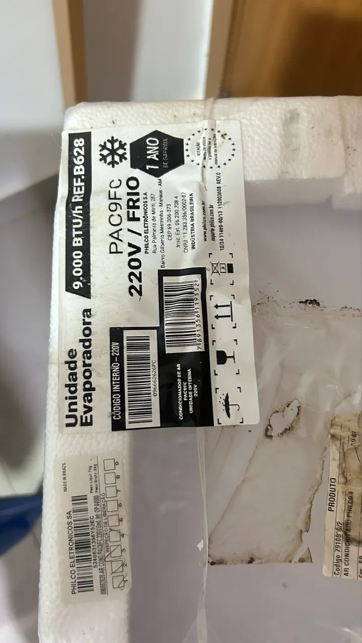 Ar condicionado 9000 BTUS - danos - Foto 3