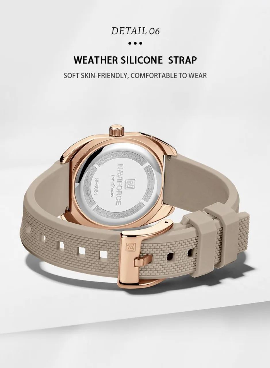 Relógio Naviforce NF5061 Lady Polygon - Elegância Casual