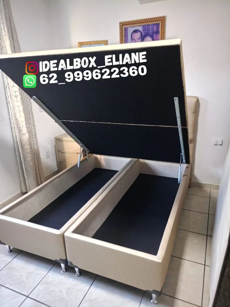 Box baú Queen size - Reforçado & chapado  - Foto 4