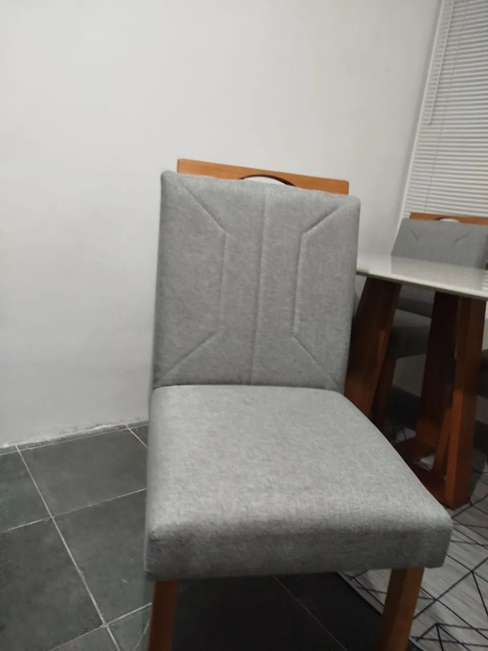 Conjunto Sala de Jantar Mesa Floripa Madeira Maciça 140x80cm - Foto 4