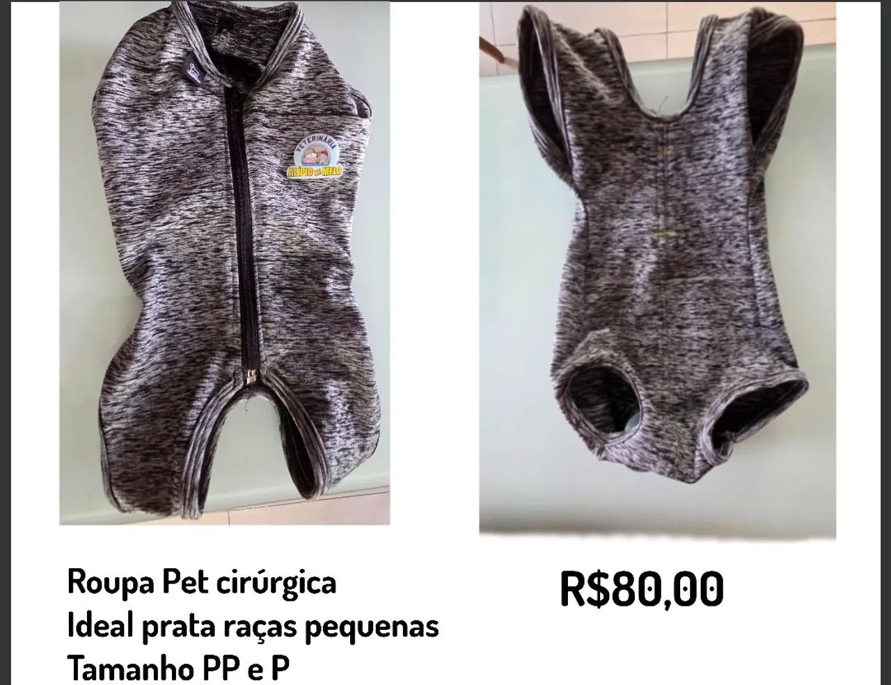 Roupa cirúrgica pra PET pequeno 
