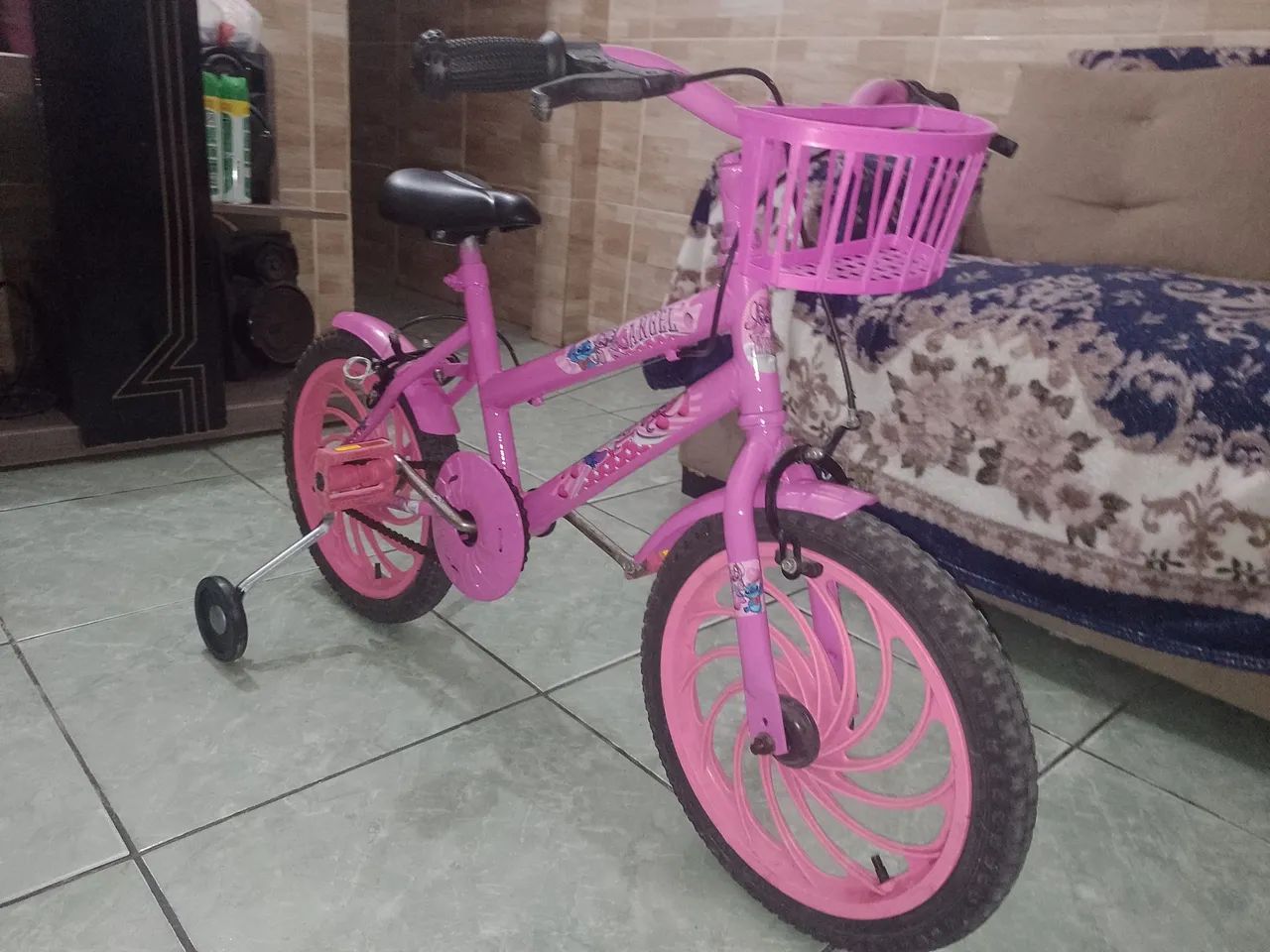 Bicicleta aro 16 ANGET rosa - Foto 5