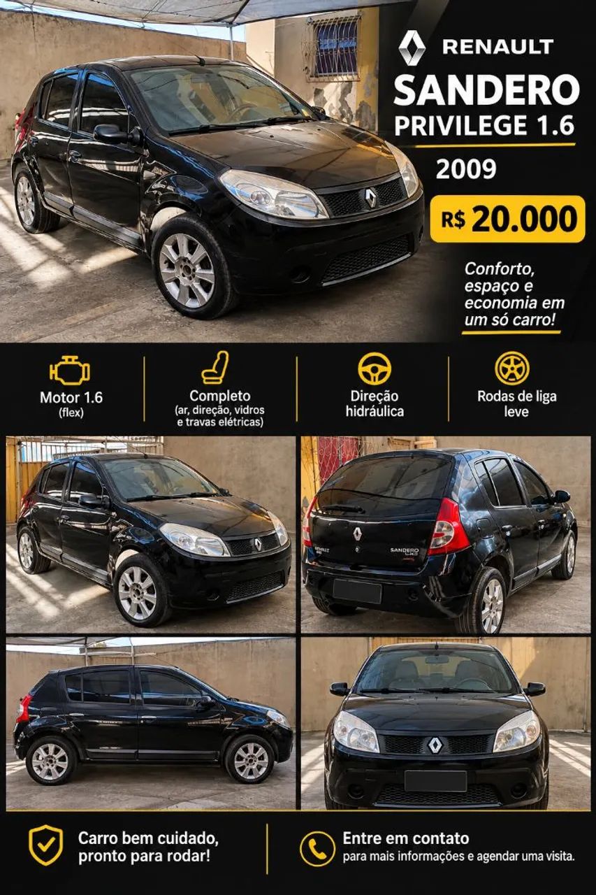 Renault Sandero SANDERO Privilège Hi-Flex 1.6 16V 5p 2009