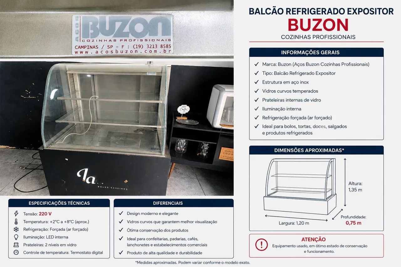 BALCÃO REFRIGERADO EXPOSITOR 