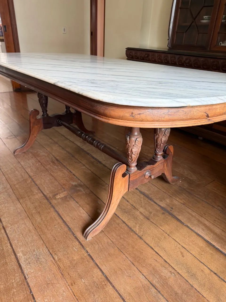 Mesa de jantar de mármore e jacarandá - Foto 2